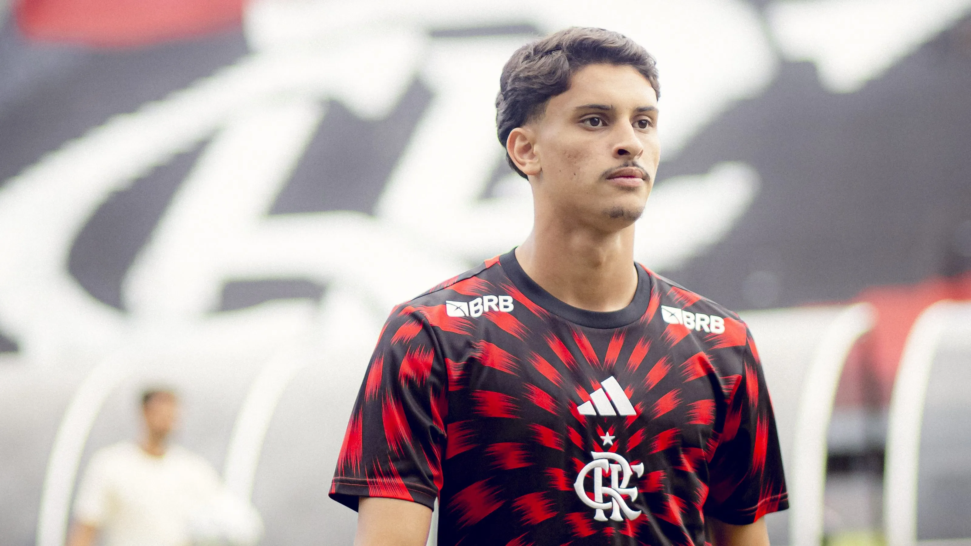 Pedro Leão em campo pelo Flamengo. Foto: Adriano Fontes/Flamengo