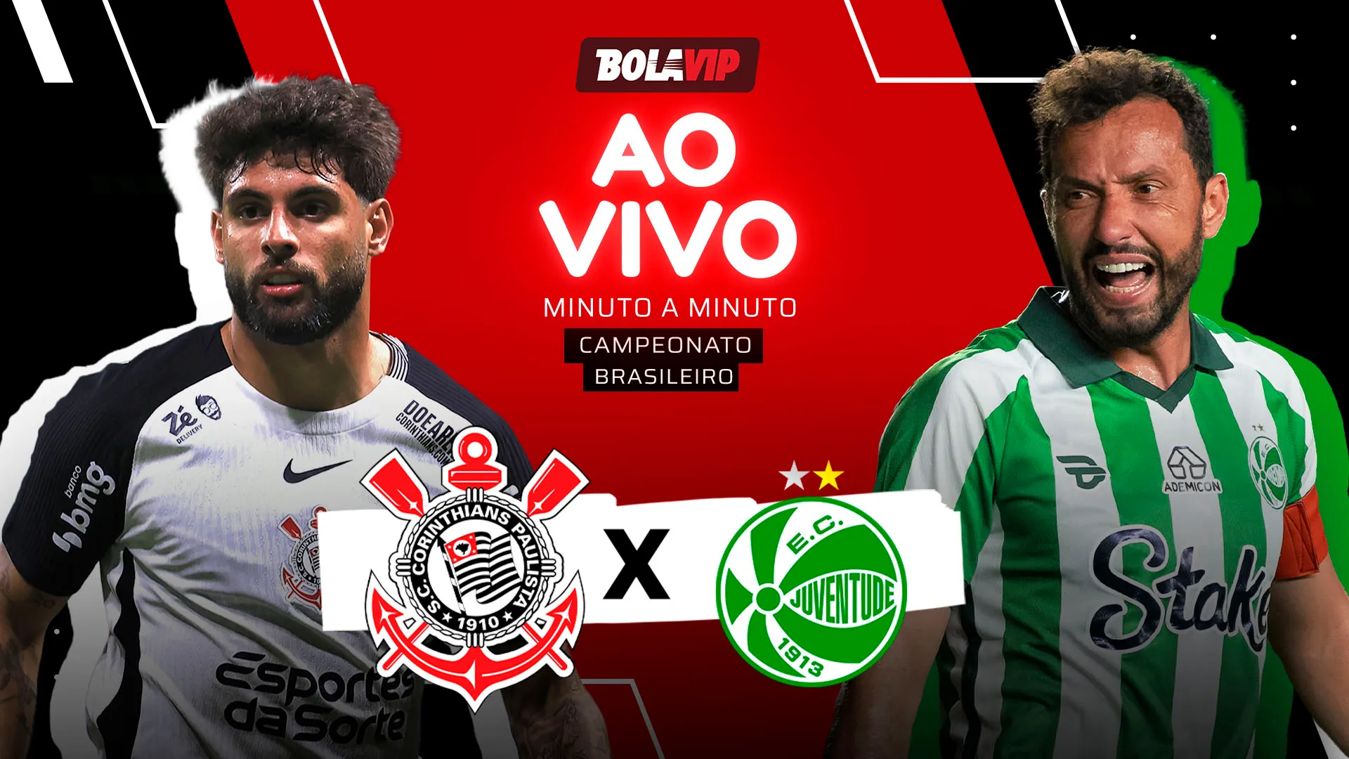 Corinthians x Juventude - Acompanhe ao vivo e de graça pelo Brasileirão