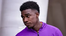 Felix Torres jogador do Corinthians durante entrada em campo para partida contra o Ceara no estadio Arena Corinthians pelo campeonato Brasileiro A 2025. Foto: Fabio Giannelli/AGIF