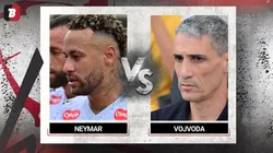 Neymar e Vojvoda, heróis do Santos