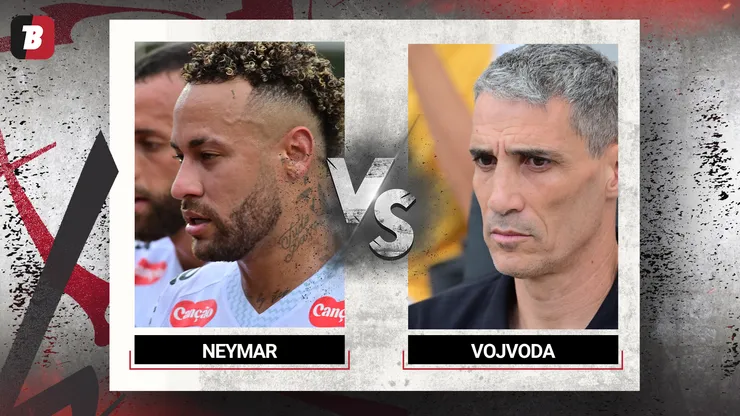 Neymar e Vojvoda, heróis do Santos