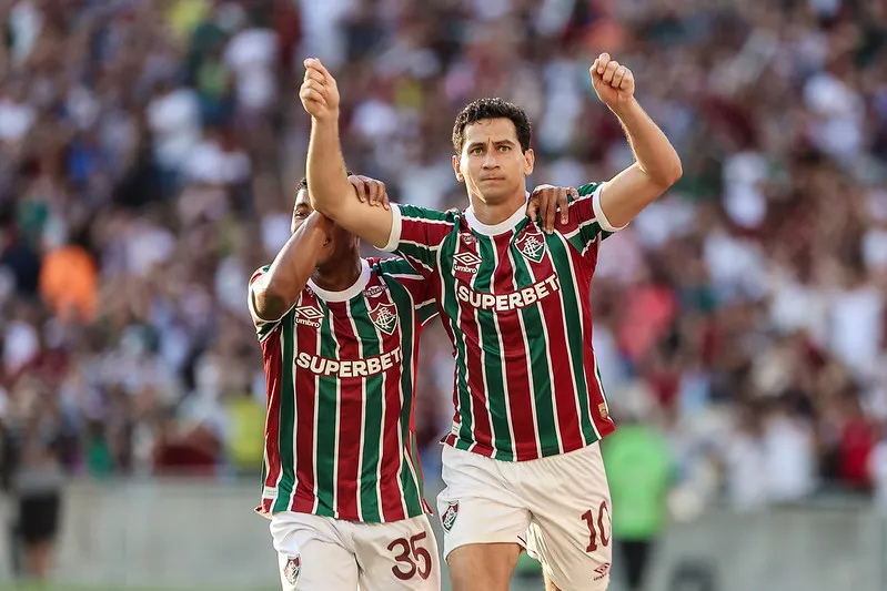 Ganso comemora seu gol pelo Fluminense. Foto: Lucas Merçon/Fluminense FC