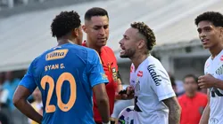 Neymar durante o jogo contra o Cruzeiro