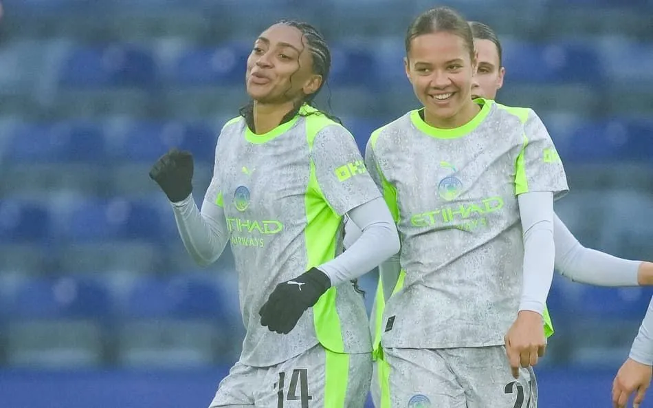 Kerolin comemorando gol no Manchester. Foto: Divulgação/Manchester City