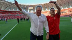 Abel Braga e D'Alessandro comemoraram permanência do Inter