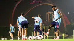 Treino do Flamengo no Catar. Foto: Gilvan de Souza e Adriano Fontes/Flamengo