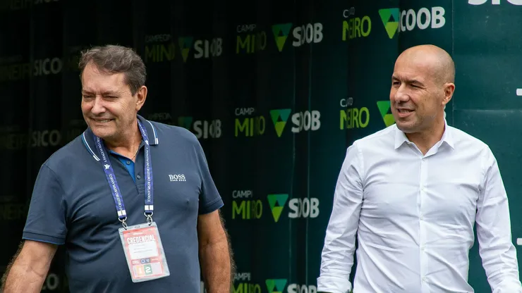 Pedrinho BH, dono da SAF do Cruzeiro, e Leonardo Jardim, técnico da Raposa