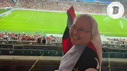 Irmã Ana, a freira flamenguista, no Maracanã. Foto: Arquivo pessoal