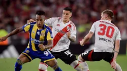 — Fabricio Bustos, lateral que pode ser contratado pelo Galo, em ação com a camisa do RIver Plate