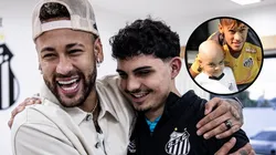Neymar reencontra torcedor ilustre do Santos. Foto: Raul Baretta/ Santos FC.