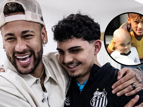 Neymar tem reencontro emocionante com torcedor do Santos após 13 anos