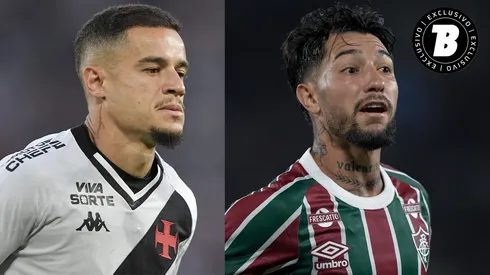 Coutinho e Acosta vão se enfrentar em Vasco x Fluminense - Fotos: Thiago Ribeiro/AGIF
