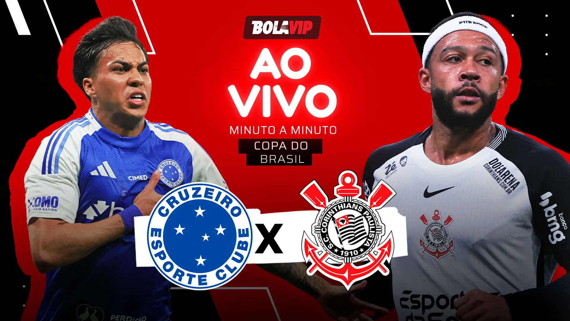 Cruzeiro x Corinthians - Acompanhe ao vivo e de graça pela Copa do Brasil
