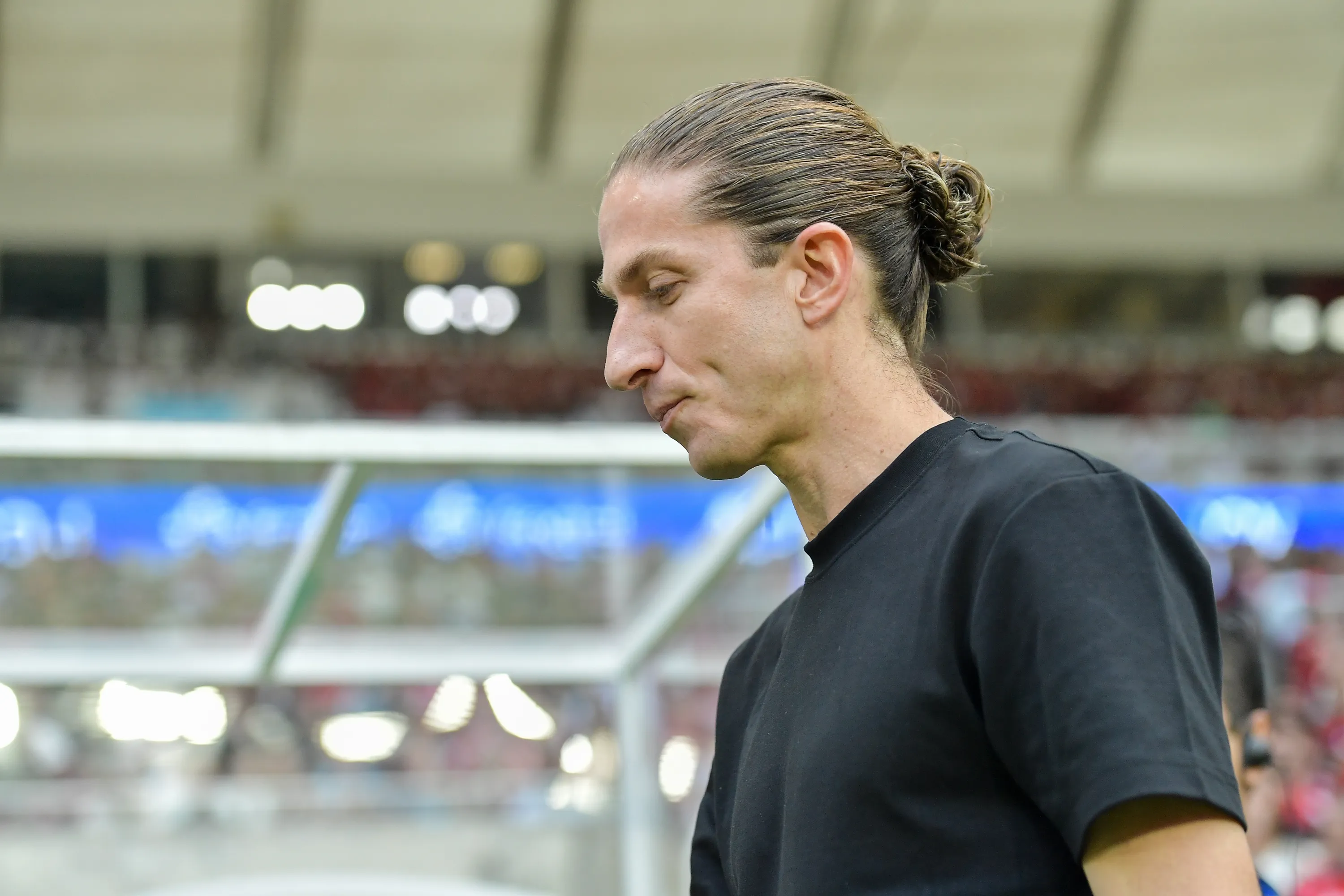 Filipe Luis tecnico do Flamengo durante partida contra o Gremio no estadio Maracana pelo campeonato Brasileiro A 2025. Foto: Thiago Ribeiro/AGIF
