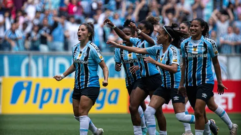 Comemoração Gremista. Foto: Maxi Franzoi/AGIF