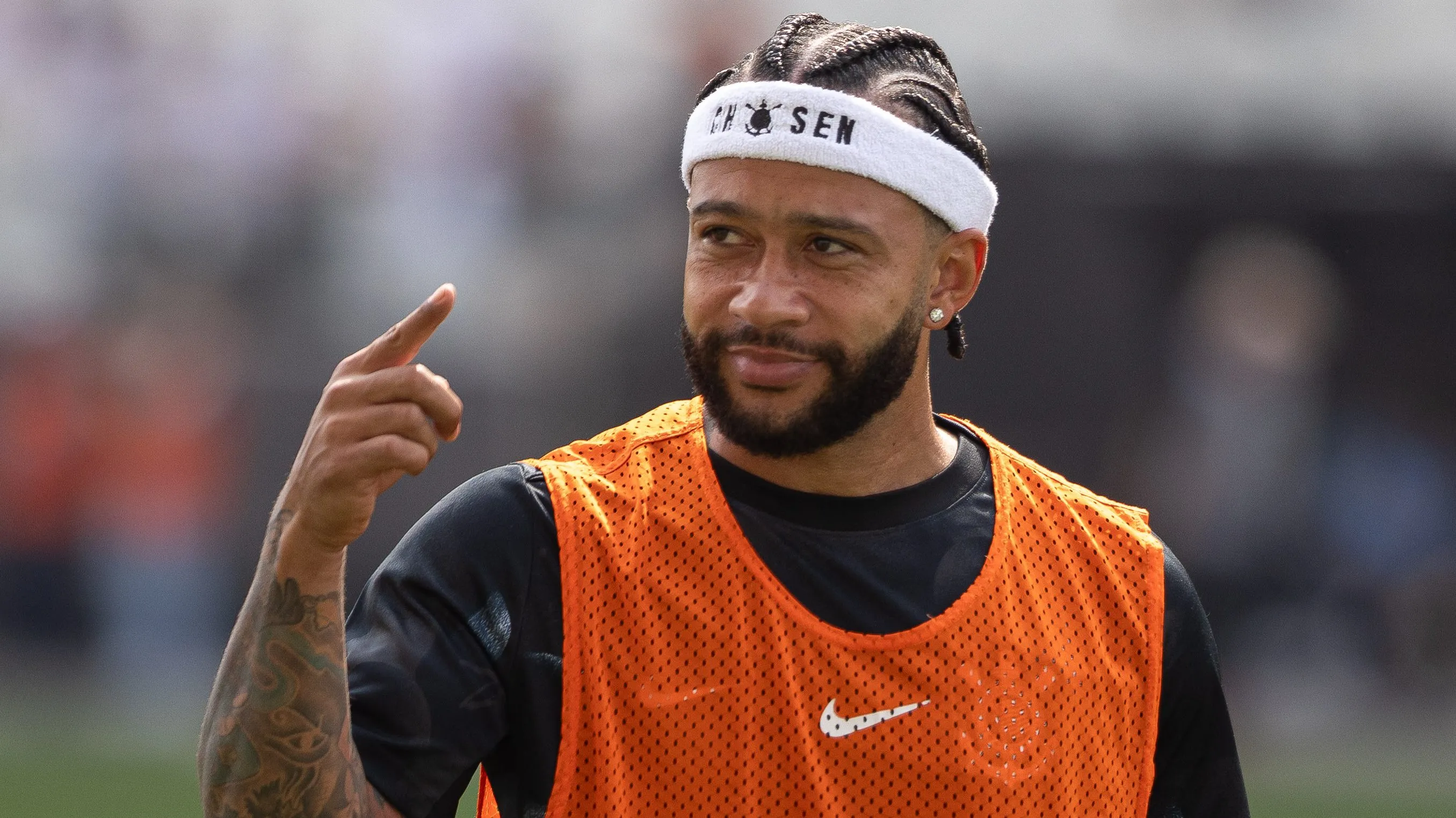 Memphis Depay, camisa 10 do Timão. Foto: Joisel Amaral/AGIF