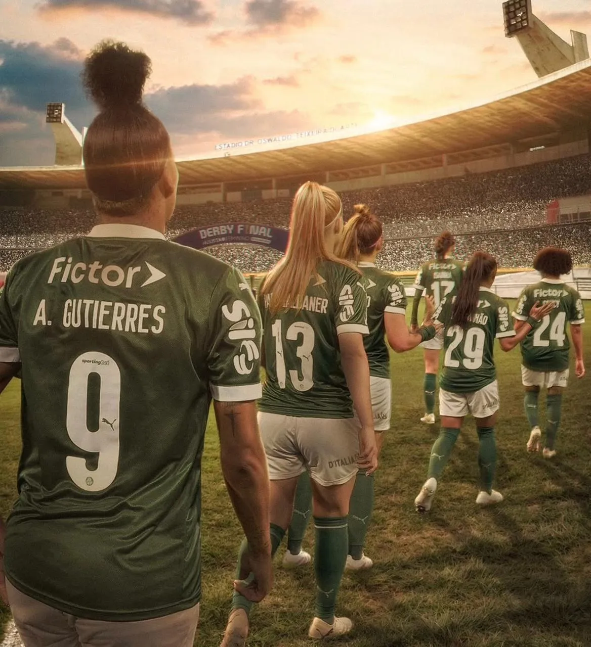 Bicampeãs do Paulistão. Foto: Reprodução/Instagram