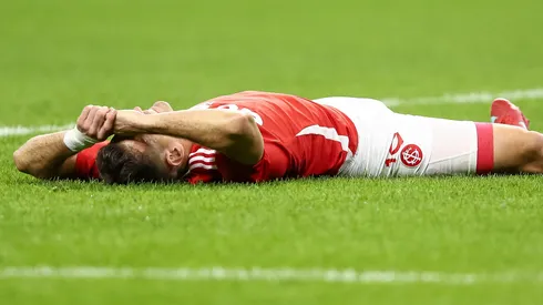 Rafael Borré, atacante do Inter em partida pelo campeonato brasileiro (Foto: Pedro H. Tesch/Getty Images)