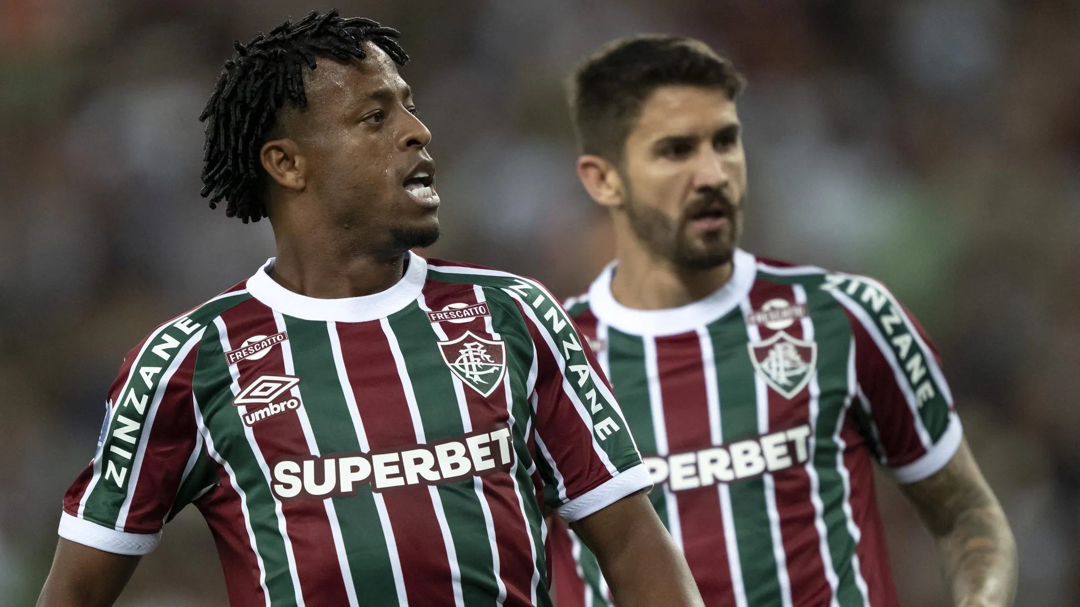 Keno e Everaldo em campo pelo Fluminense. Foto: Jorge Rodrigues/AGIF