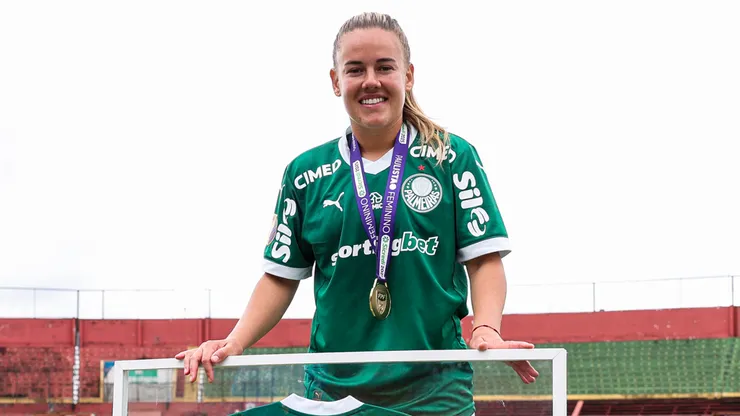 Andressinha alcançou marca de 100 jogos pelo Palmeiras - Foto: Fabio Menotti/Palmeiras