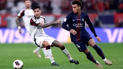 DOHA, QATAR - DECEMBER 17: Desire Doue of Paris Saint-Germain runs with the ball during the FIFA Intercontinental Cup 2025 final match between Paris Saint-Germain and CR Flamengo at Ahmad Bin Ali Stadium on December 17, 2025 in Doha, Qatar. (Photo by Getty Images/Getty Images)