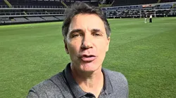 Vagner Frederico durante vídeo realizado no gramado da Vila Belmiro