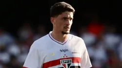 Pablo Maia jogador do Sao Paulo durante partida contra o Palmeiras no estadio Morumbi pelo campeonato Brasileiro A 2025. Foto: Marcello Zambrana/AGIF