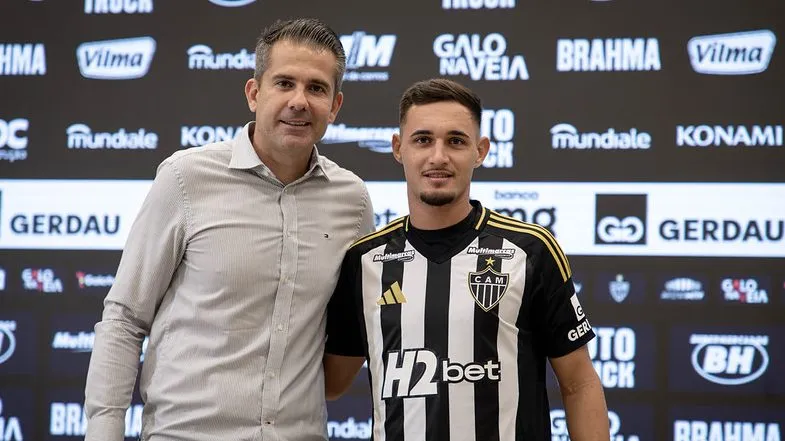João Marcelo no Atlético. Foto: Pedro Souza / Atlético