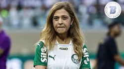 Leila Pereira presidente do Palmeiras durante partida na Arena Barueri