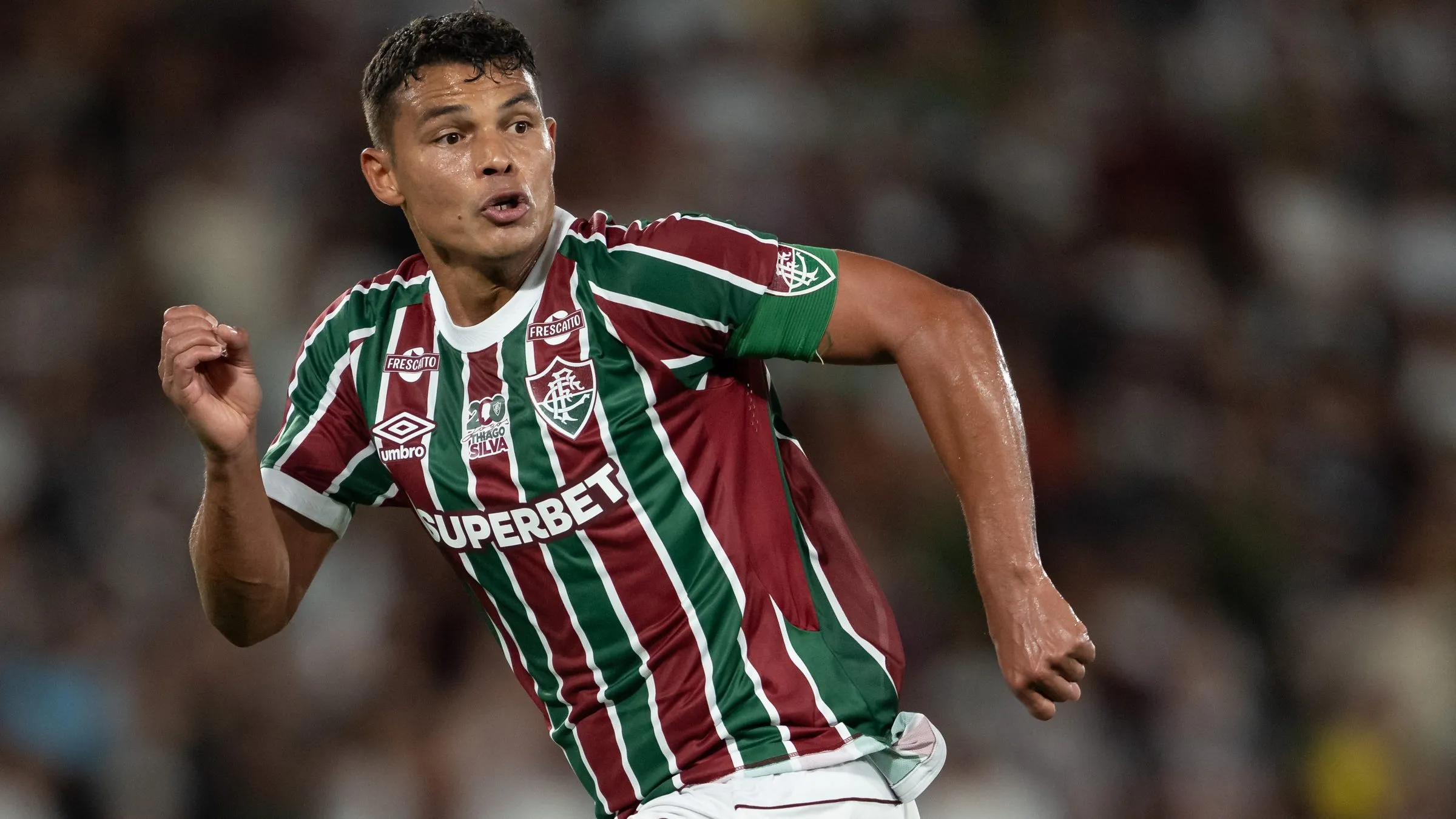 Thiago Silva em campo pelo Fluminense. Foto: Jorge Rodrigues/AGIF