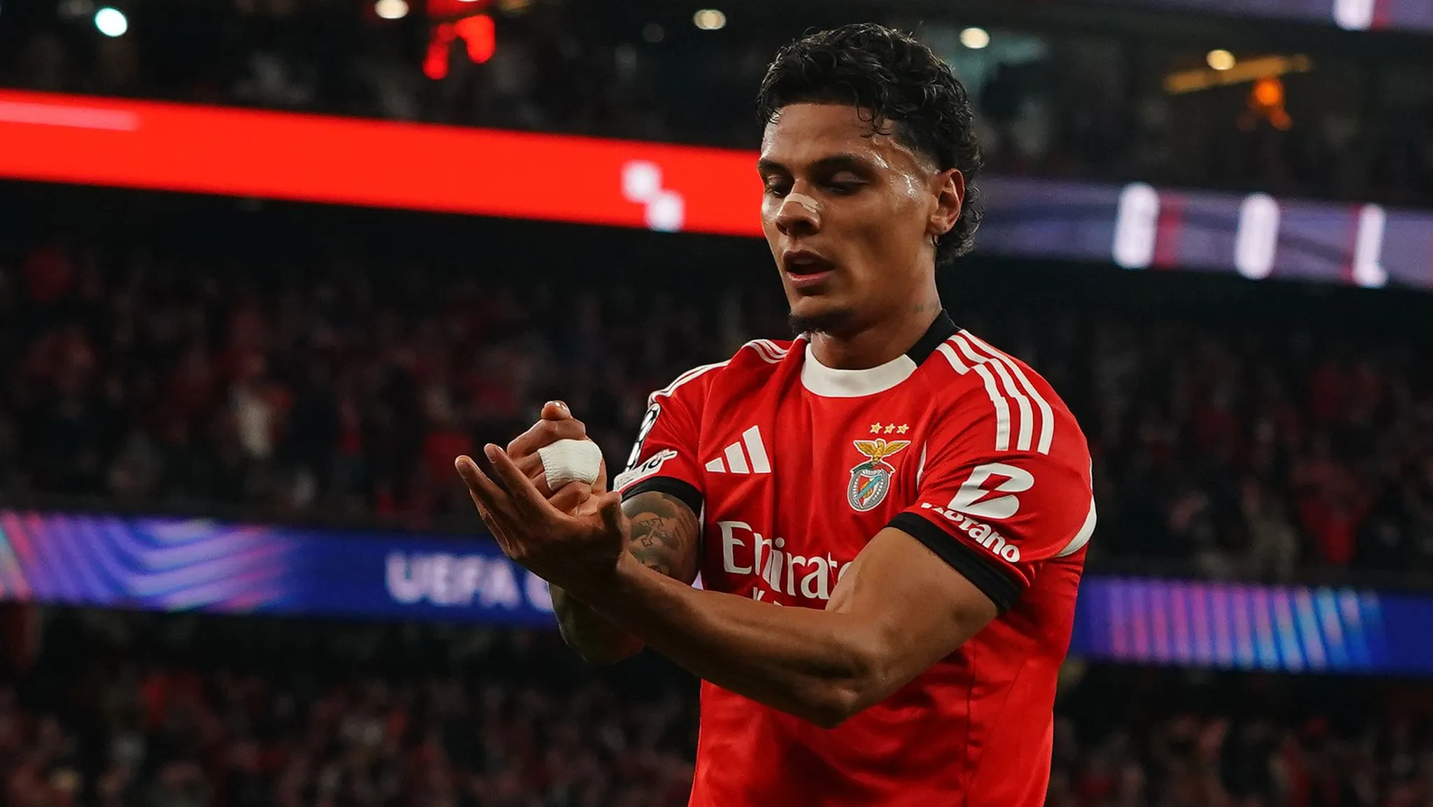Richard Ríos comemorando seu gol pela equipe de Portugal. (Photo by Gualter Fatia/Getty Images)
