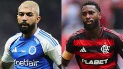 Gabigol e Gerson. Fotos: Gilson Lobo/AGIF e Michael Reaves/Getty Images