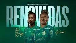Goleiras Ravena e Tainá Borges seguem no Palmeiras - Foto: Divulgação Palmeiras Oficial