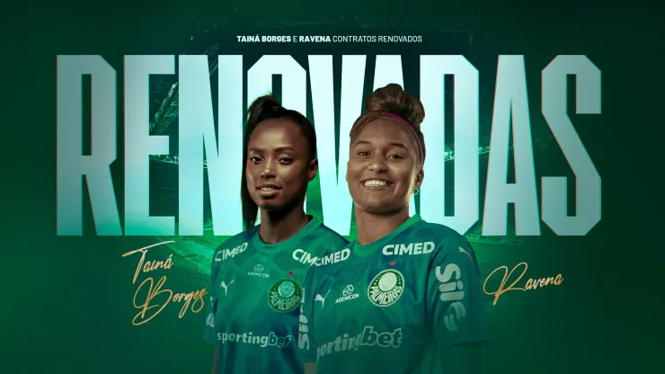 Goleiras Ravena e Tainá Borges seguem no Palmeiras - Foto: Divulgação Palmeiras Oficial
