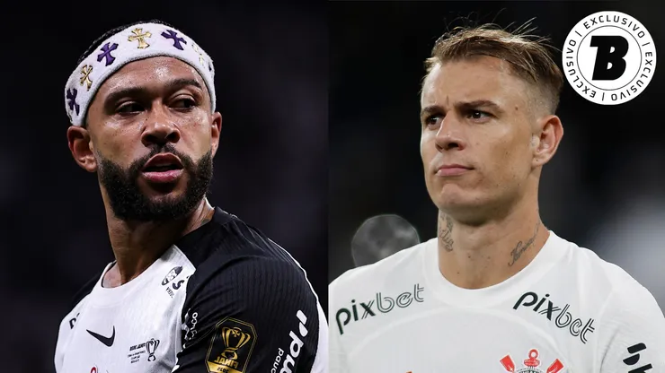 Memphis Depay e Róger Guedes. Fotos: Fabio Giannelli/AGIF e Miguel Schincariol/Getty Images