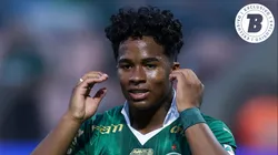 Endrick em campo pelo Palmeiras