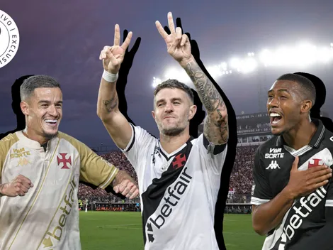 Vegetti, Rayan e Coutinho do Vasco, é o trio mais goleador de 2025