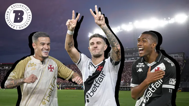 Coutinho, Vegetti e Rayan. Fotos: Thiago Ribeiro/AGIF