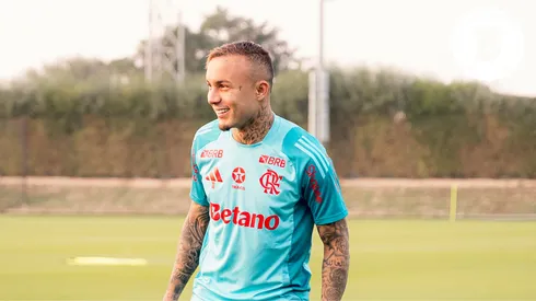 Everton Cebolinha durante treinamento no Flamengo