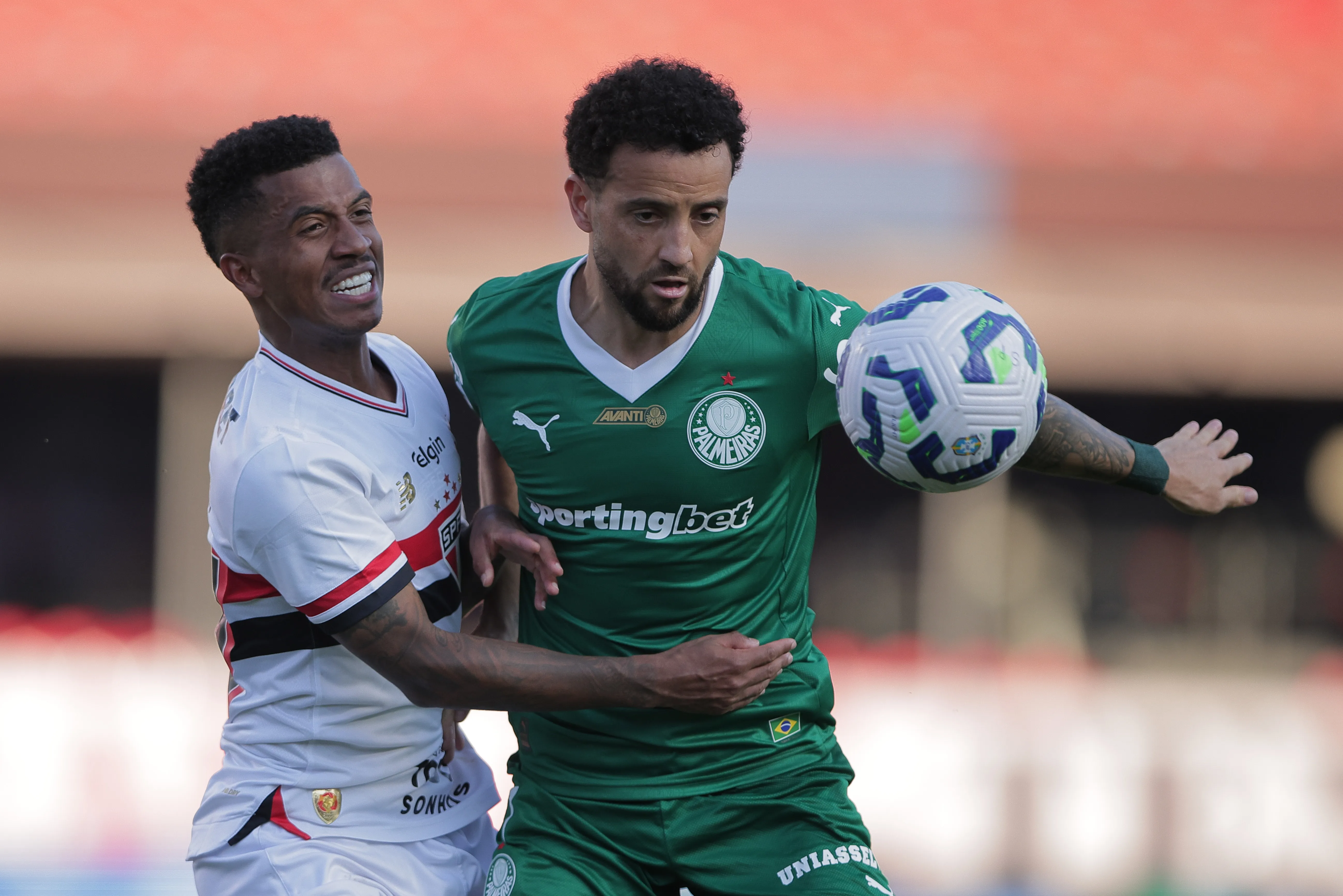 Palmeiras venceu os dois clássicos contra o São Paulo pelo Brasileirão. Foto: Ettore Chiereguini/AGIF