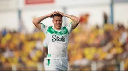 SP - MIRASSOL - 21/09/2025 - BRASILEIRO A 2025, MIRASSOL X JUVENTUDE - Luis Mandaca jogador do Juventude lamenta durante partida contra o Mirassol no estadio Jose Maria de Campos Maia pelo campeonato Brasileiro A 2025. Foto: Vinicius Silva/AGIF