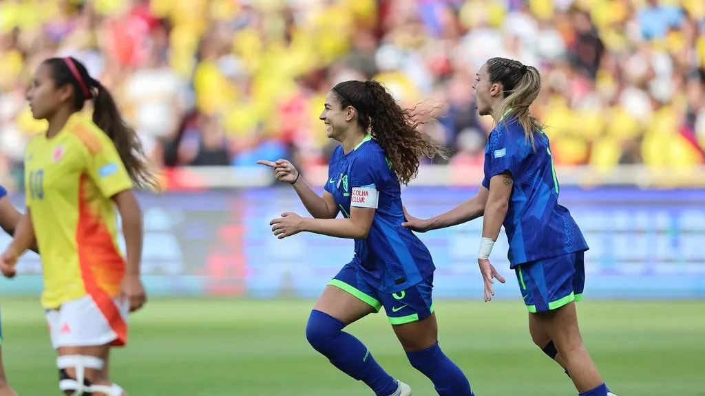 Angelina em campo pela Seleção Brasileira Feminina na Copa América