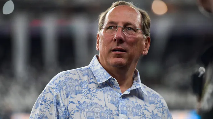 John Textor CEO do Botafogo durante partida contra o Corinthians no estadio Engenhao pelo campeonato Brasileiro A 2025. Foto: Thiago Ribeiro/AGIF