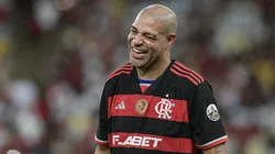 Adriano ex-jogador do Flamengo durante partida contra o Amigos da Italia. Foto: Thiago Ribeiro/AGIF
