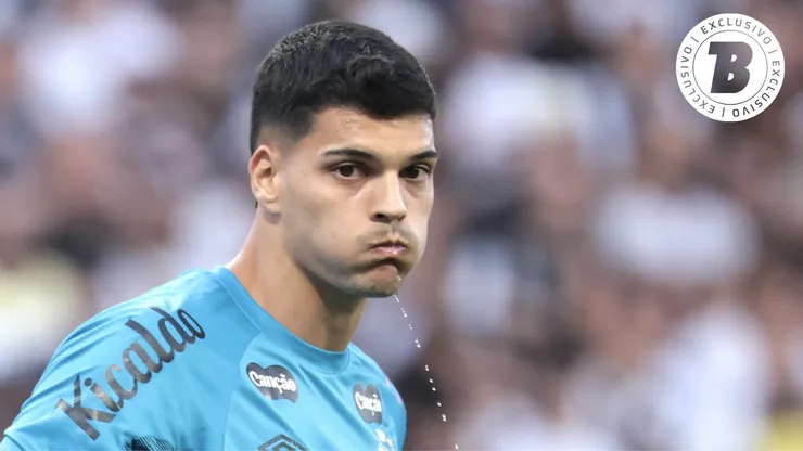 Gabriel Brazão durante partida pelo Santos