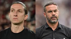 Filipe Luis vs Artur Jorge. Foto: Thiago Ribeiro/AGIF