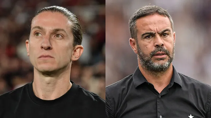 Filipe Luis vs Artur Jorge. Foto: Thiago Ribeiro/AGIF