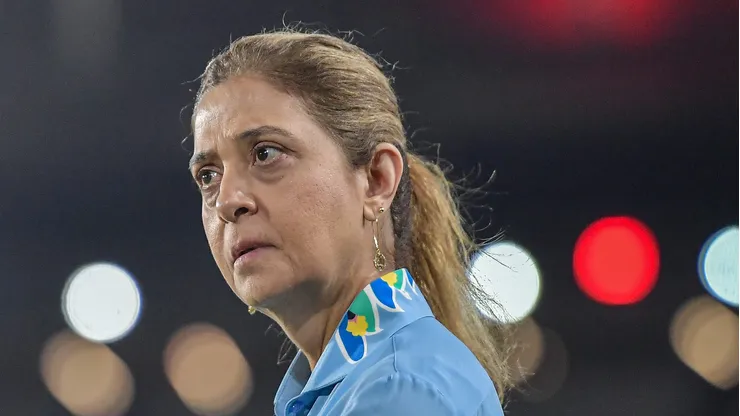 Leila Pereira presidente do Palmeiras durante partida contra o Fluminense