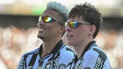 Montoro jogador do Botafogo comemora seu gol durante partida contra o Fortaleza no estadio Engenhao pelo campeonato Brasileiro A 2025. Foto: Thiago Ribeiro/AGIF
