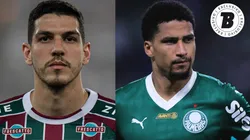 Ex-Fluminense, Nino é um dos alvos do Palmeiras na janela - Fotos: Thiago Ribeiro/AGIF e Ettore Chiereguini/AGIF